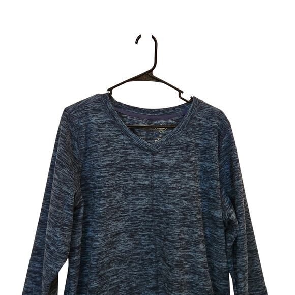 St. John's Bay Blue V-Neck Pullover Classic Long Sleeve T-Shirt Casual Size XL - Picture 4 of 5